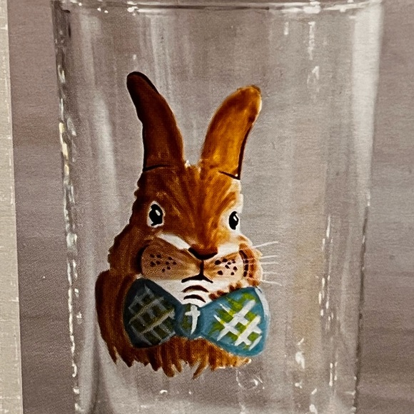 NIB Pier 1 "Nerd" Bunnies Water Glasses - Picture 5 of 8